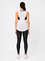 White Rouched Mesh Tank