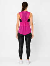 Pink Rouched Mesh Tank