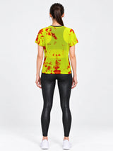 Neon Tie-Dye Overlapping Mesh Tee