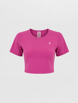Pink Glow Velocity Crop Top