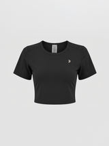 Eclipse Black Velocity Crop Top
