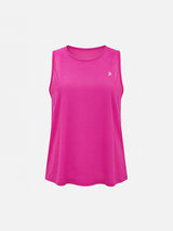 Pink Rouched Mesh Tank
