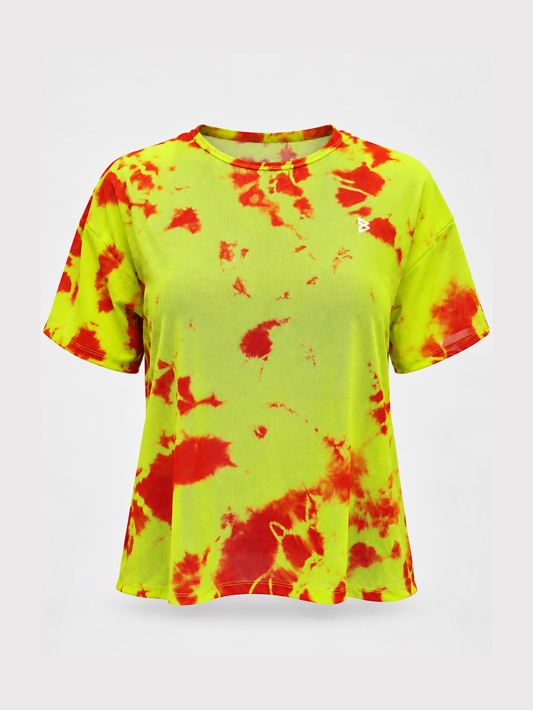 Neon Tie-Dye Tie-Up Mesh Tee