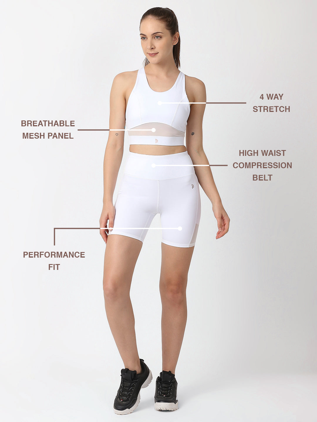 Star White Biker Set BODD ACTIVE