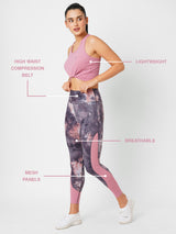 Sweet Pink Tie-dye Racerback Set BODD ACTIVE