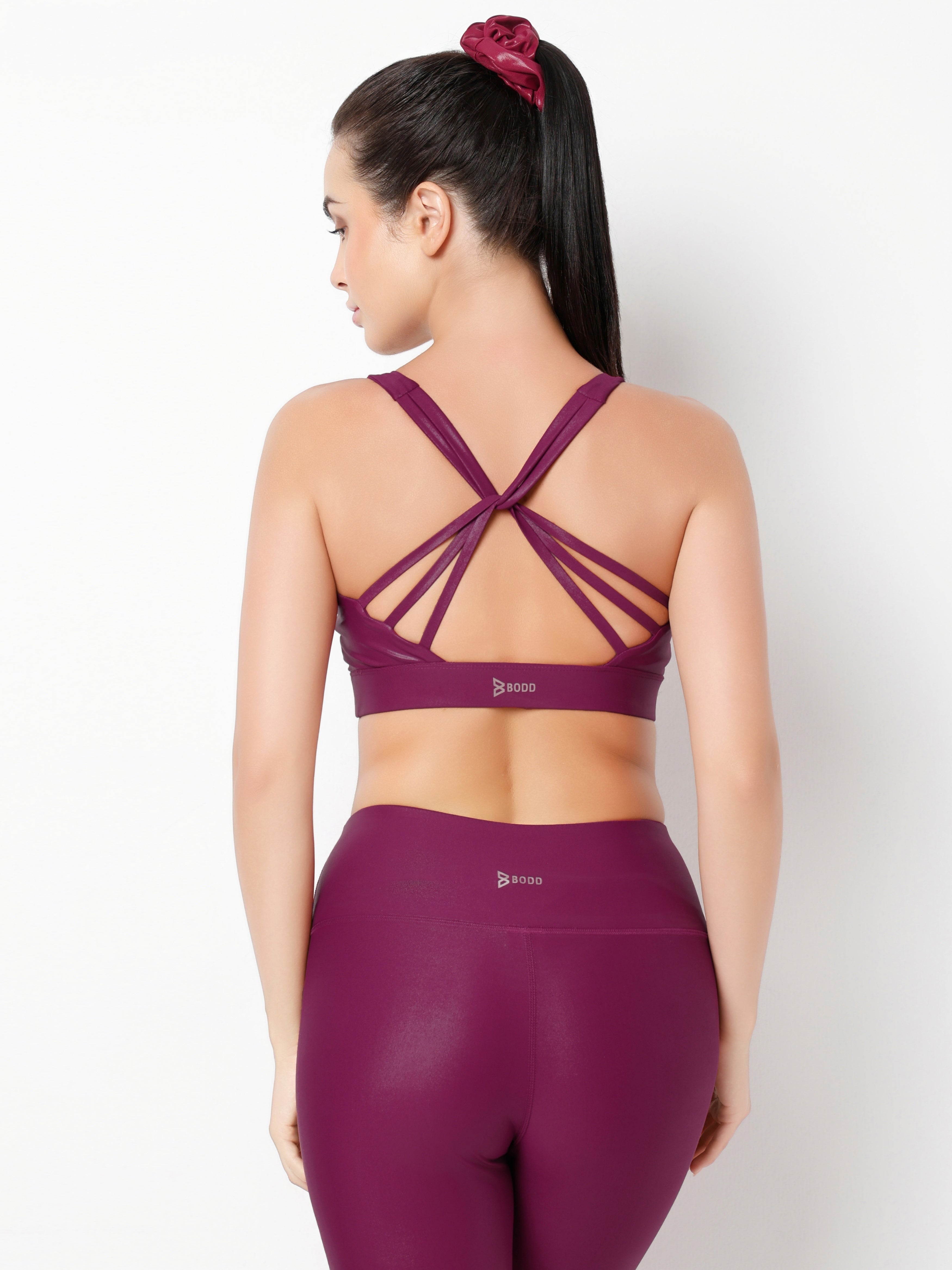 Wine Velocity Gloss Sports Bra