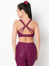 Wine Velocity Gloss Sports Bra