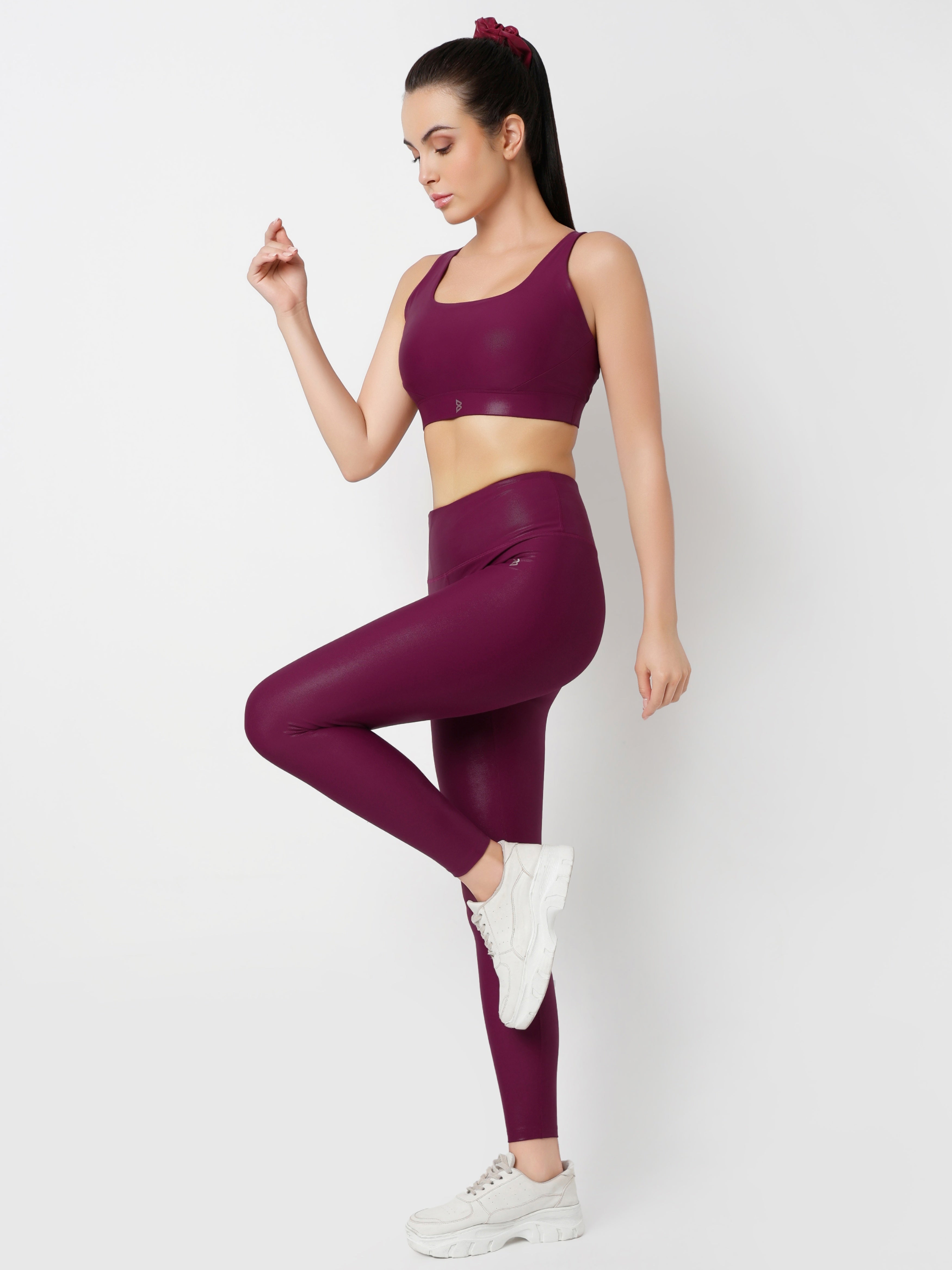 Wine Velocity Gloss Leggings