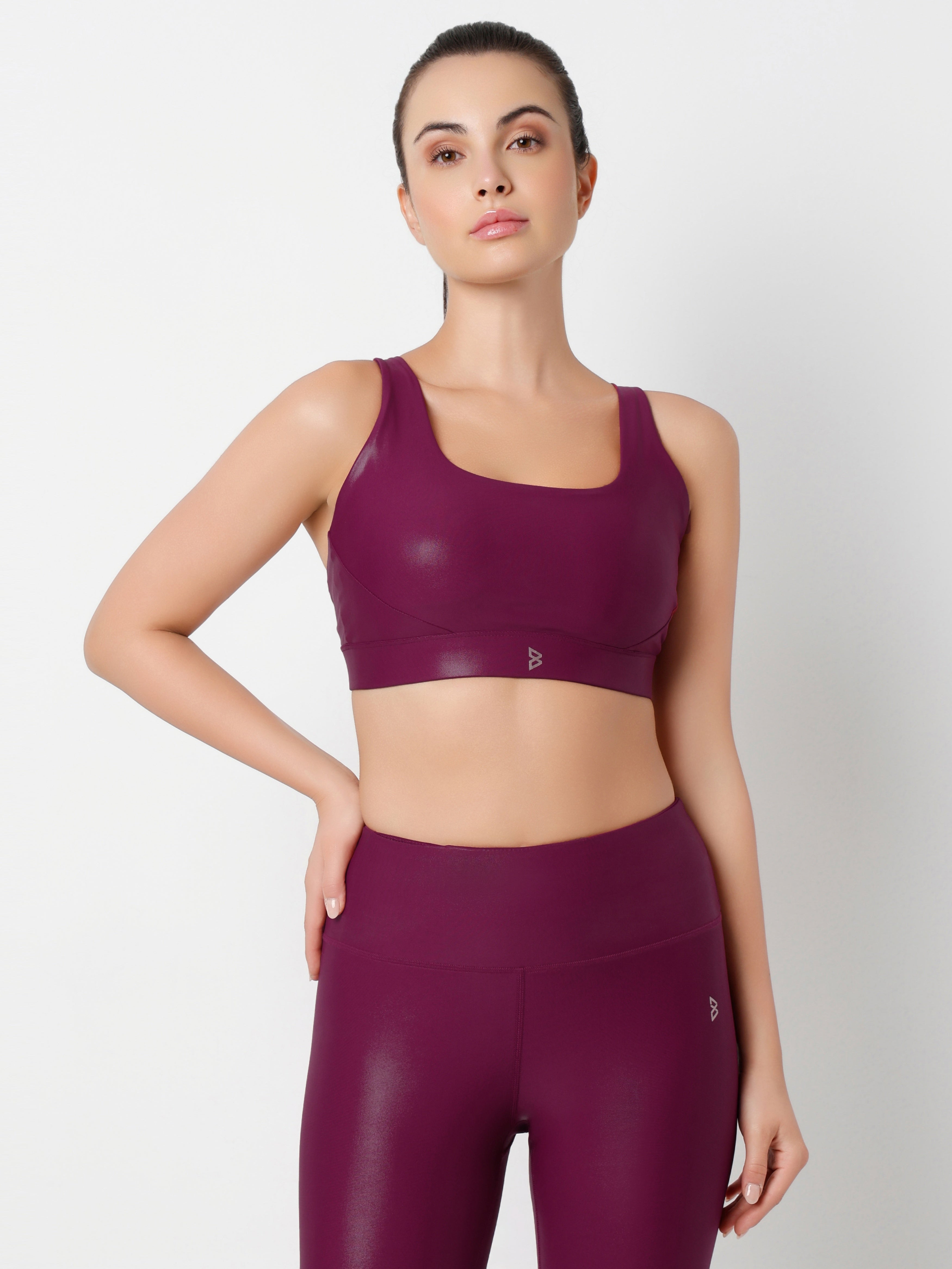 Wine Velocity Gloss Sports Bra