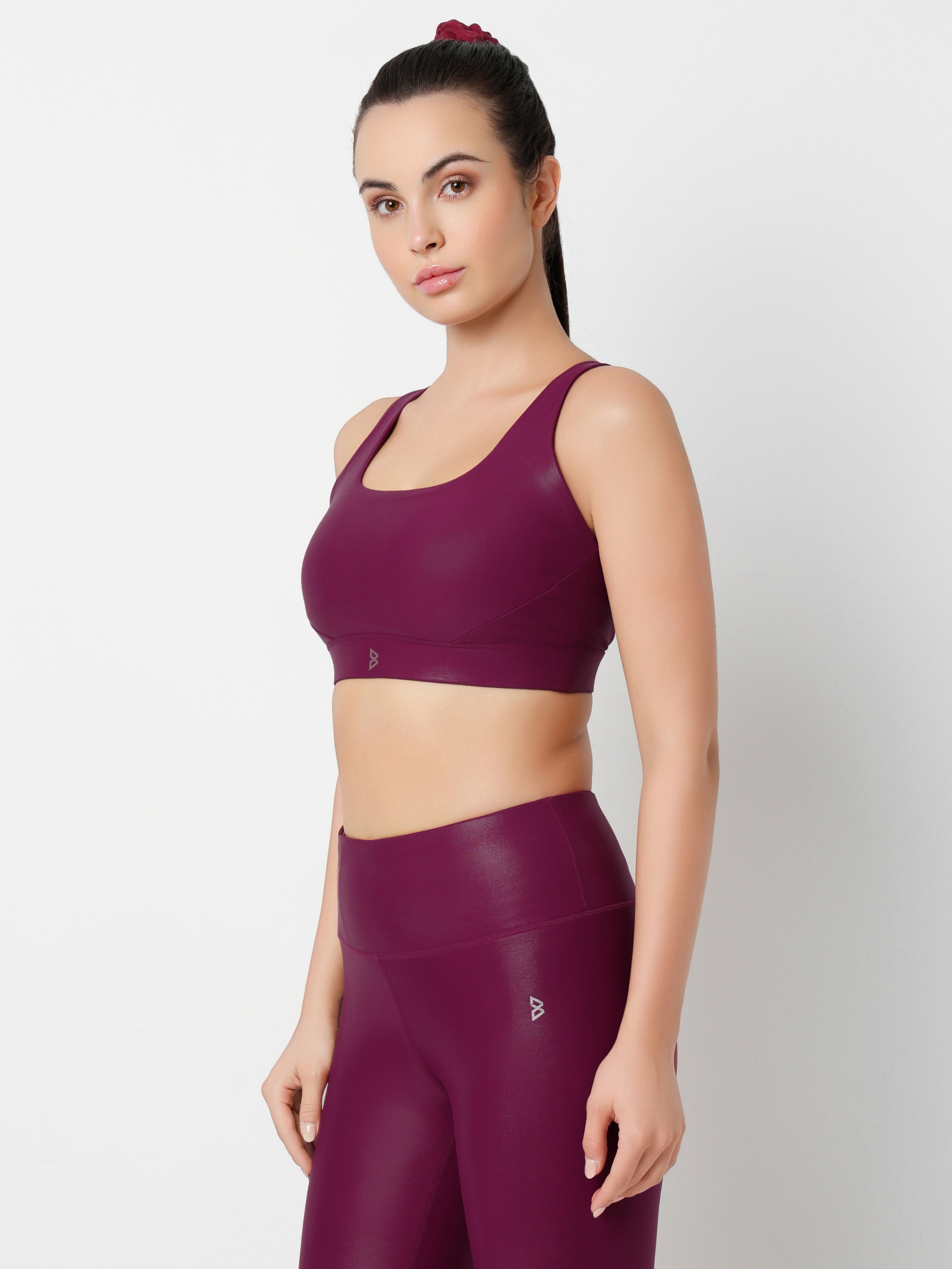Wine Velocity Gloss Sports Bra