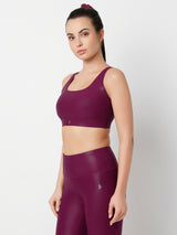 Wine Velocity Gloss Sports Bra