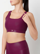 Wine Velocity Gloss Sports Bra