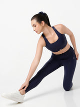 Midnight Navy Gloss Sports Bra