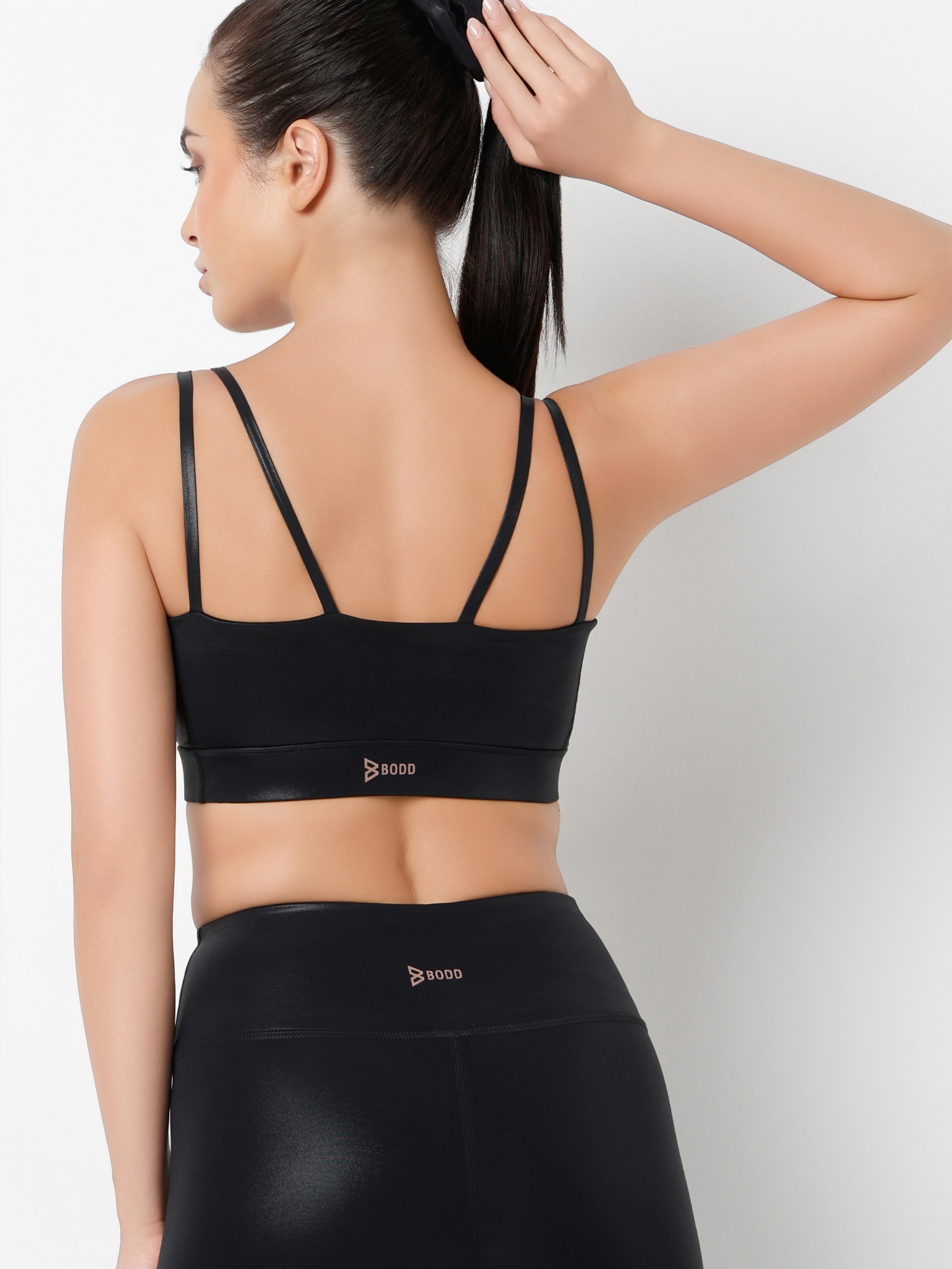 PowerGloss Black Sports Bra