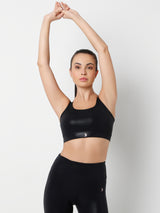 PowerGloss Black Sports Bra