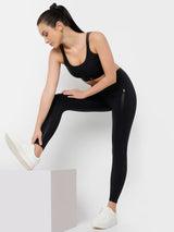 PowerGloss Black Sports Bra