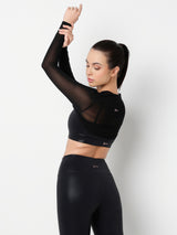 Sheer Impact Black Mesh Bolero