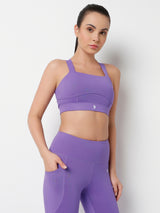 VioletFlow Cross Back Sports Bra