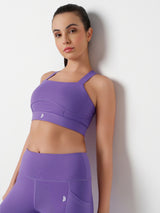 VioletFlow Cross Back Sports Bra
