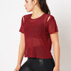 Aurora Red Mesh Tee