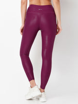 Wine Velocity Gloss Leggings