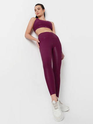 Wine Velocity Gloss Leggings