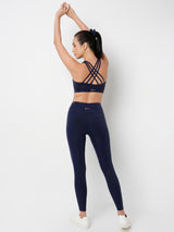 Midnight Navy Gloss Sports Bra