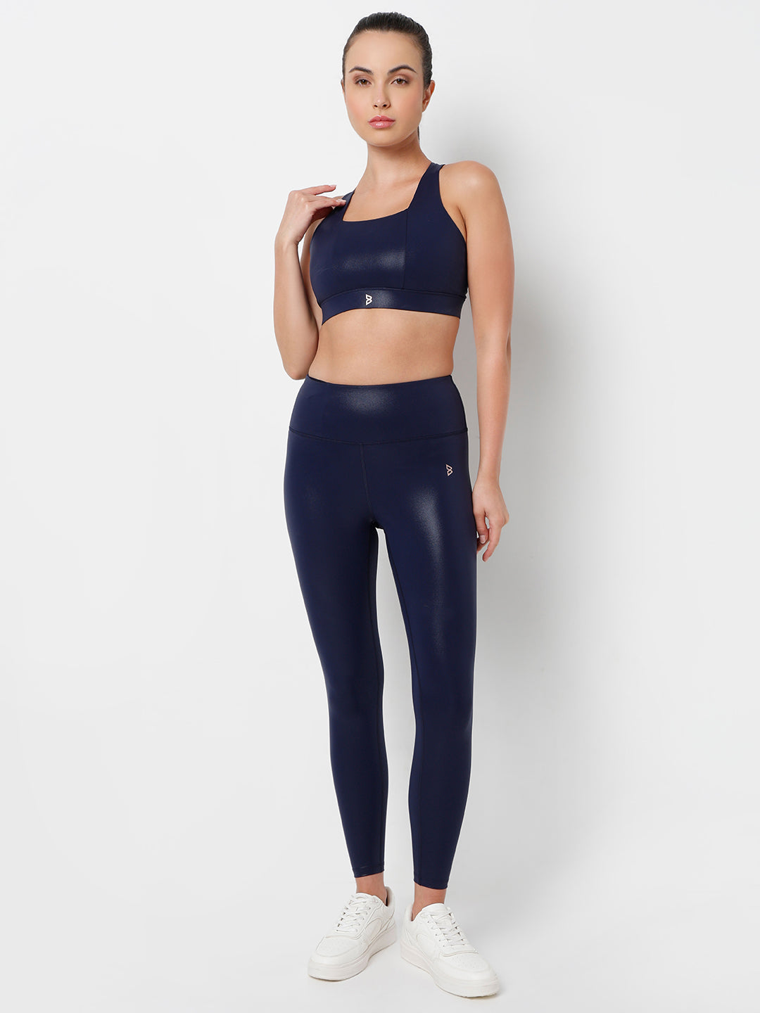 Midnight Navy Gloss Sports Bra