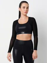 Sheer Impact Black Mesh Bolero