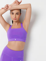 VioletFlow Cross Back Sports Bra