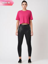Hot Pink Boxy Mesh Tee BODD ACTIVE