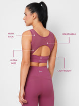 Fuchsia Pink Essential Sports Bra BODD ACTIVE