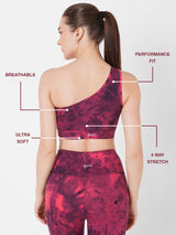 Ruby Wine Tie-dye Sports Bra BODD ACTIVE