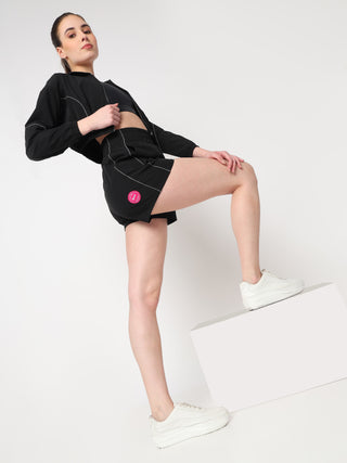 Velocity Black Running Shorts