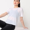 White Open Back Mesh Tee