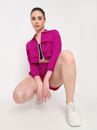 PowerPop Pink Cropped Jacket