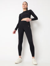 Black & Purple Endurance Leggings