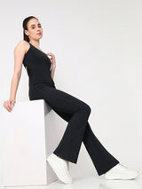 LunaMotion Black Flared Bodysuit