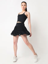 Match Point Black Skort