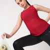 Aurora Red Mesh Open Back Tank
