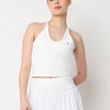 White Ace Crop Top