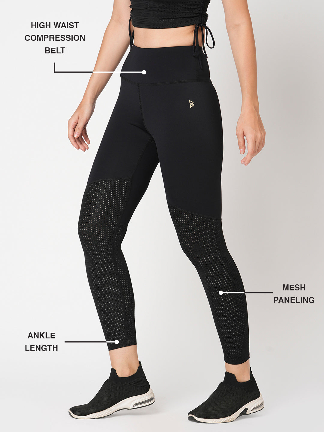 Black Mesh Leggings BODD ACTIVE