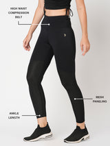 Black Mesh Leggings BODD ACTIVE