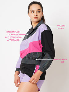 Tanya's Lovin' It Colour Block Pull Up Jacket BODD ACTIVE