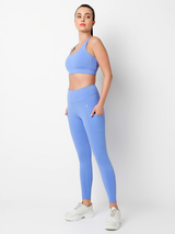 No Excuses Periwinkle Blue Activewear Set