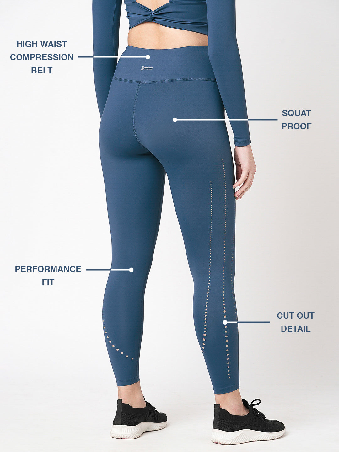 Deep Teal Cut Out Leggings BODD ACTIVE