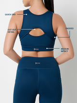 Momentum Shift Teal Sports Bra
