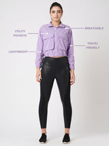 Being Pretty Lavender Cropped Jacket BODD ACTIVE