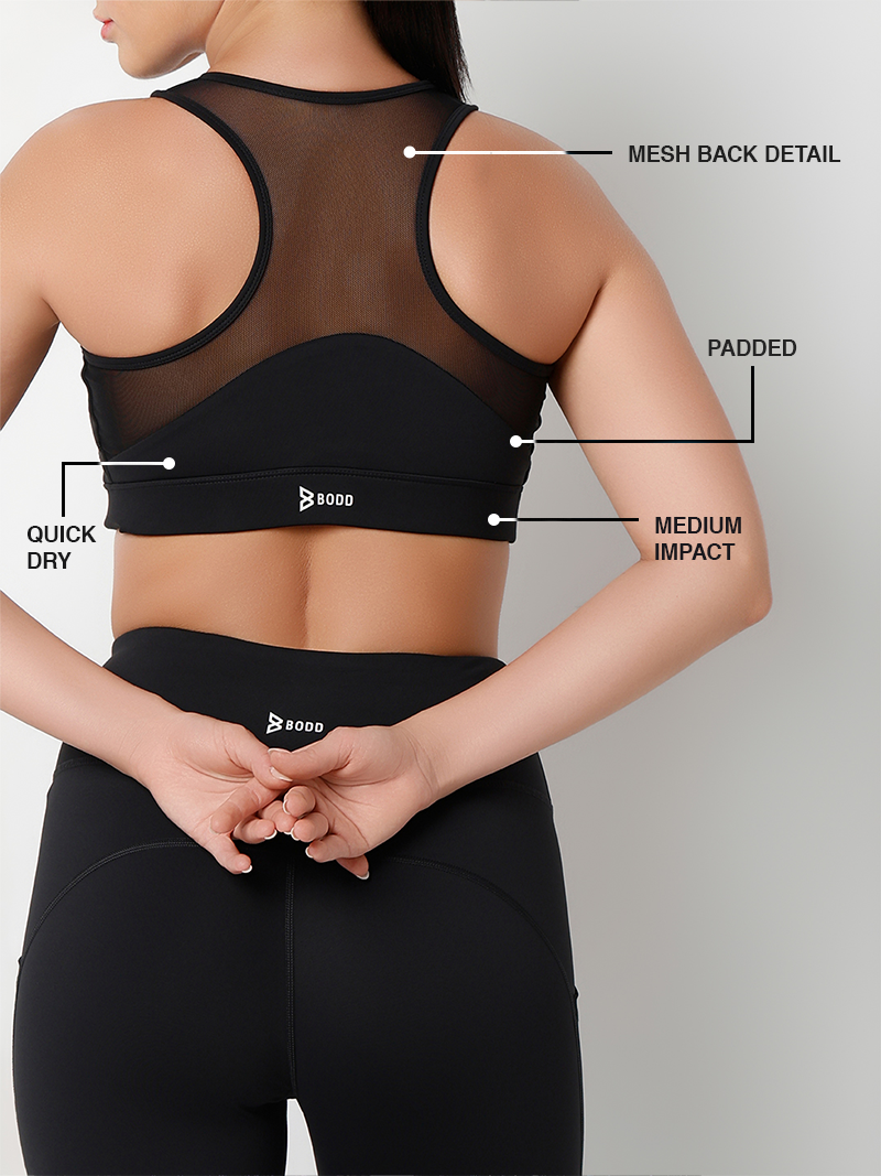 Pinnacle Performance Black Sports Bra