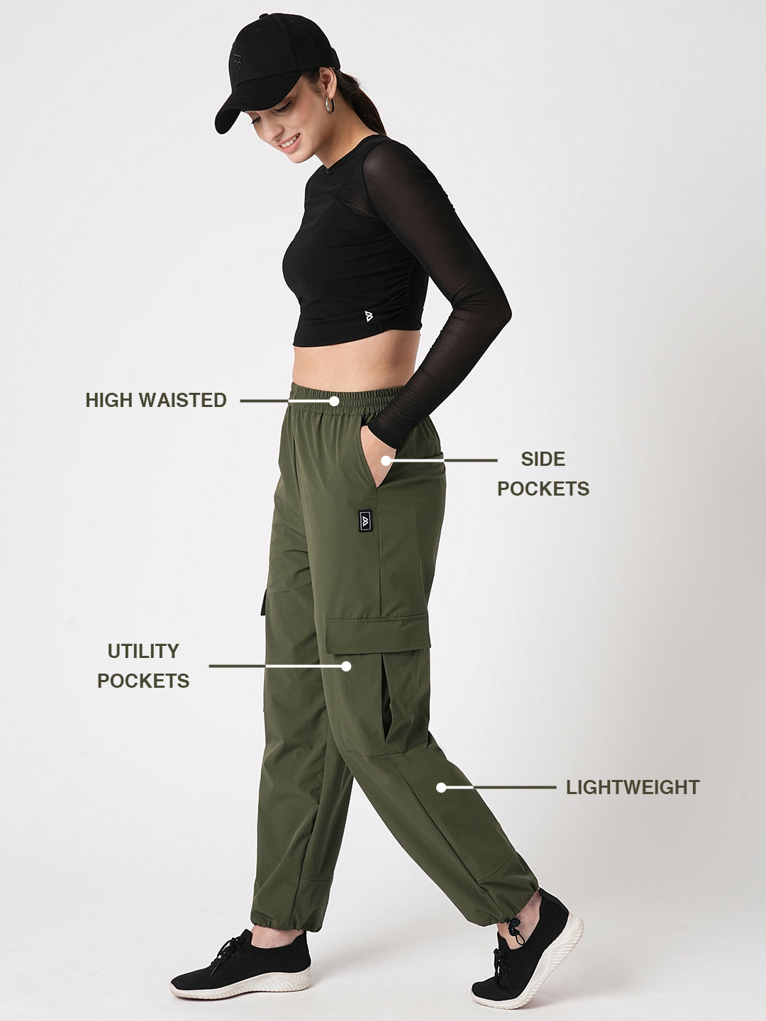 Olivine Parachute Pants BODD ACTIVE